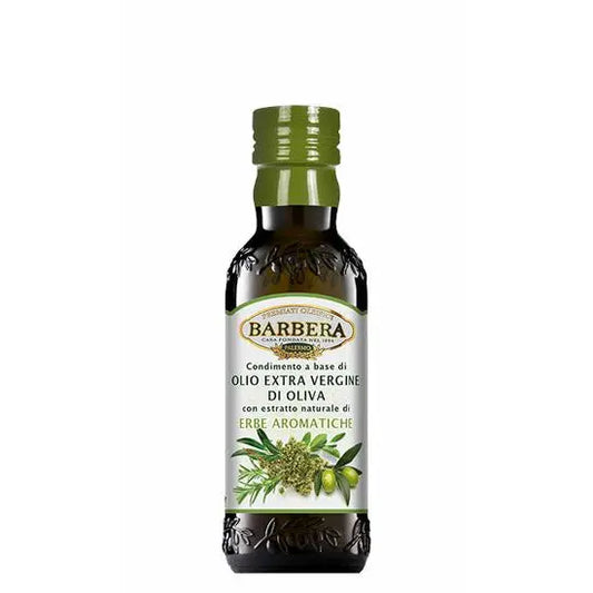 Olio Extra Vergine di Oliva aromatizzato alle erbe aromatiche, 0,25 L Condimenti Premiati Oleifici Barbera 1 Bottiglia 