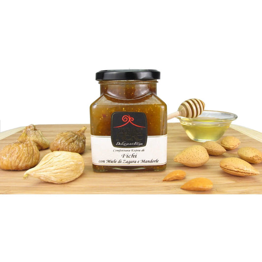 Confettura di Fichi Bianchi con Miele di Zagara e Mandorle, 240 gr Confetture e Creme spalmabili Terre Nere 