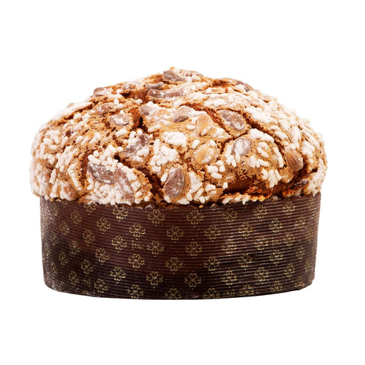 Panettone Artigianale con Uvetta e Canditi e Glassa con Mandorle Siciliane ,1 Kg , Food in Sicily Food in Sicily 