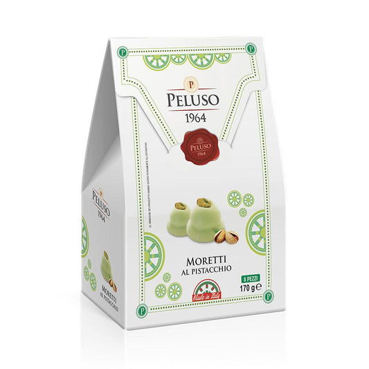 Biscotti di pasta frolla Moretti al Pistacchio, 170 gr Dolci tipici siciliani Peluso 1964 