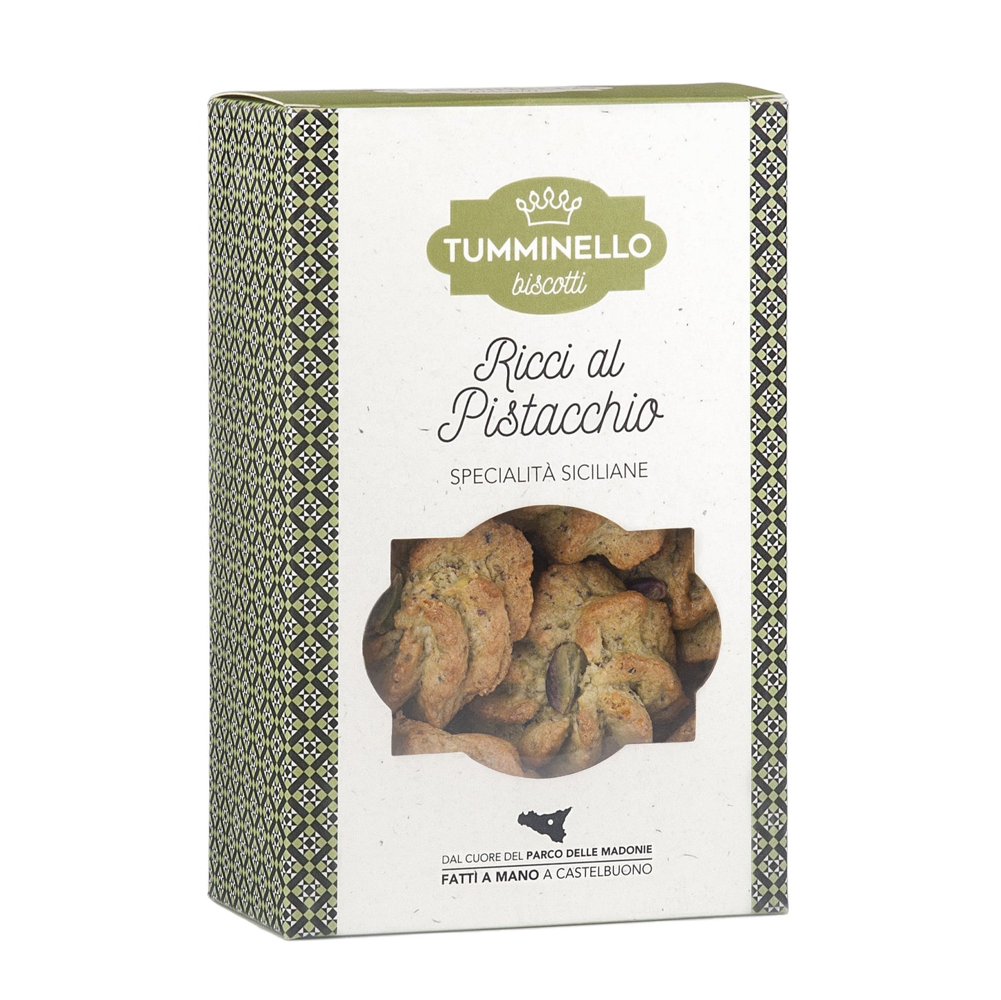 Ricci al Pistacchio di Bronte e Mandorla, 220 gr Dolci tipici siciliani Tumminello 