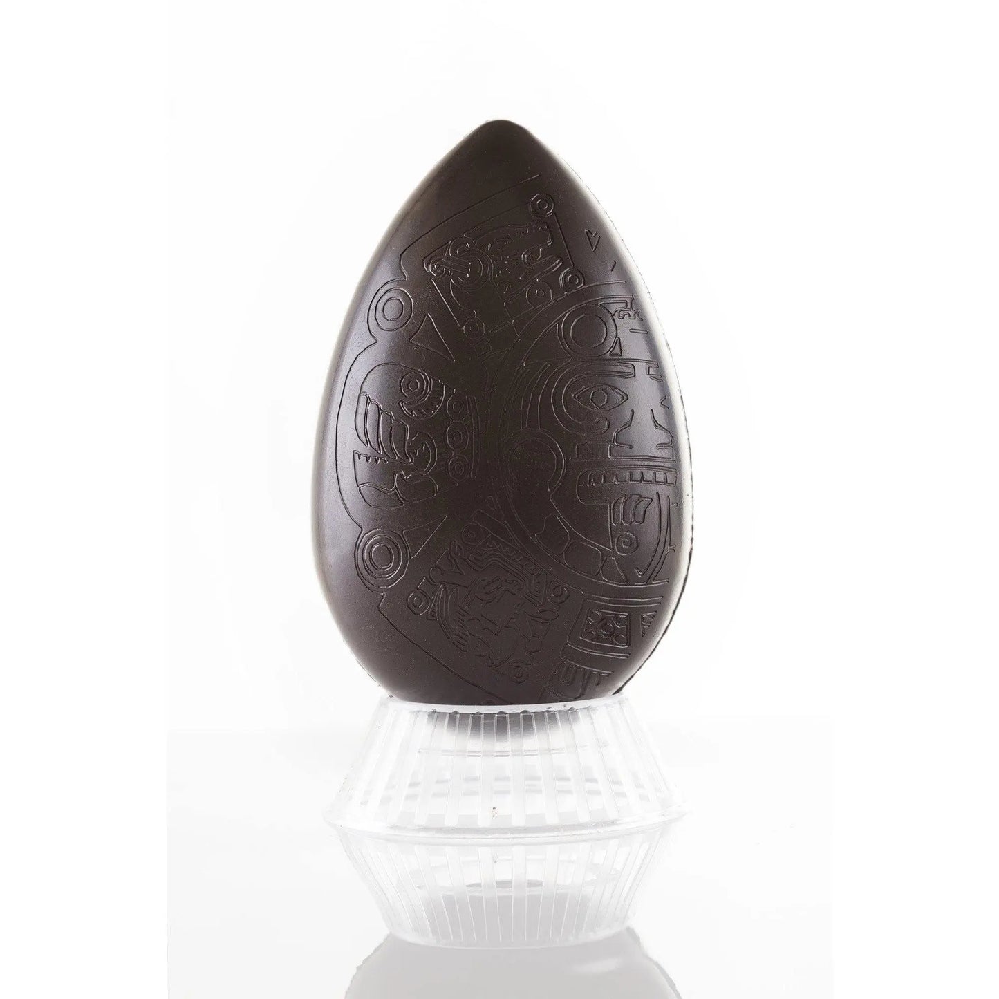 Huevo de Pascua "Azteca" de puro chocolate extra negro de Modica 65% – con sorpresa – GR. 300 Antica Dolceria Rizza 