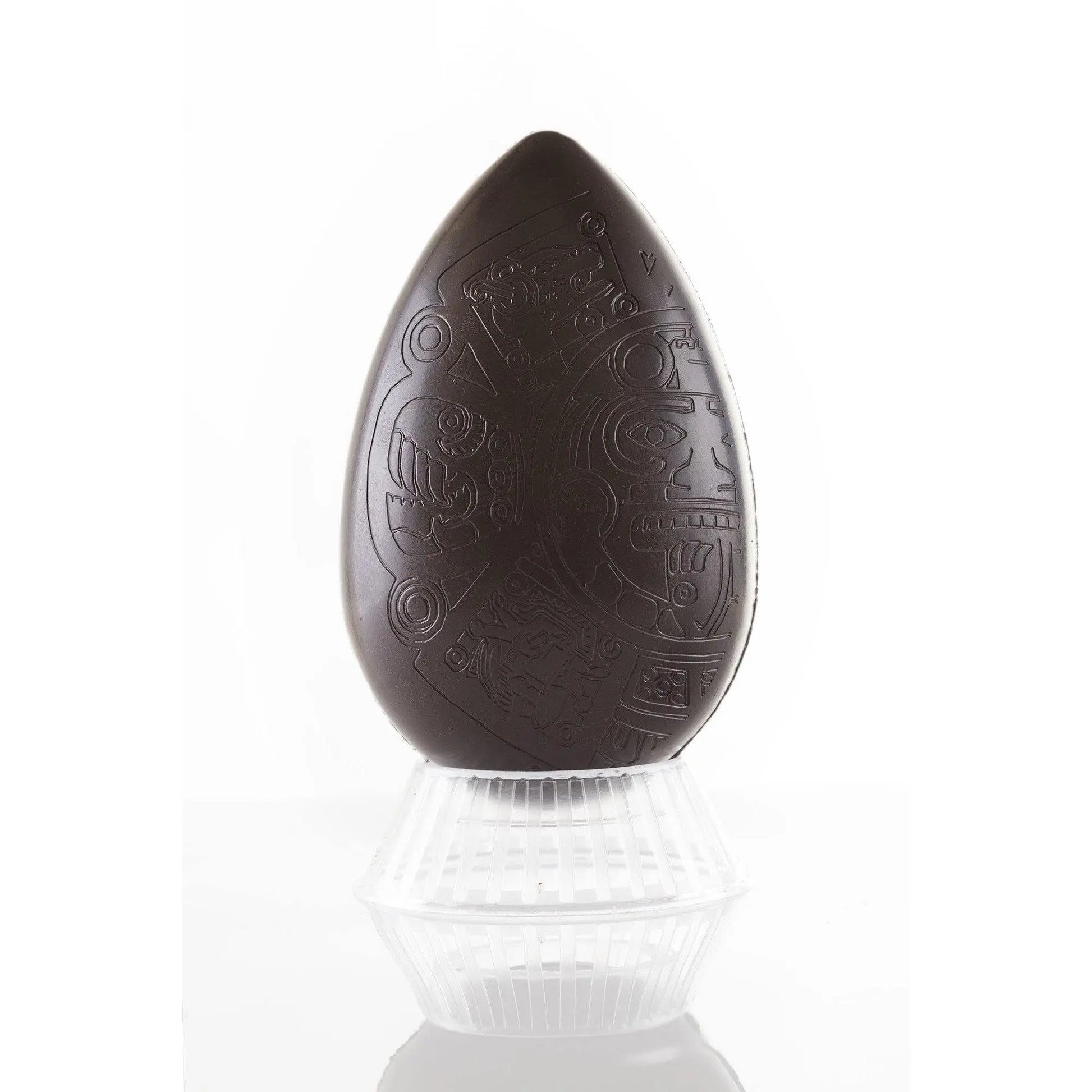 Huevo de Pascua "Azteca" de puro chocolate extra negro de Modica 65% – con sorpresa – GR. 300 Antica Dolceria Rizza 