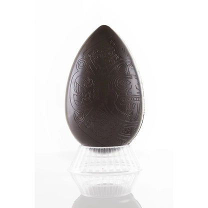 Huevo de Pascua "Azteca" de puro chocolate extra negro de Modica 65% – con sorpresa – GR. 300 Antica Dolceria Rizza 