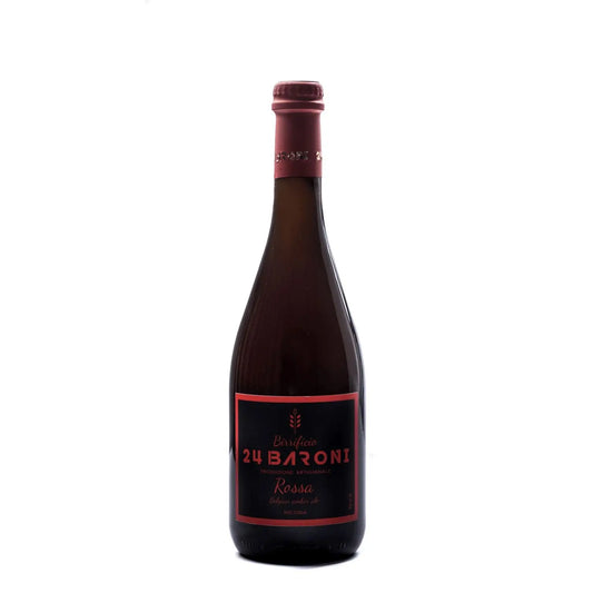 Birra Rossa Belgian amber ale Bibite 24 Baroni 75 CL 