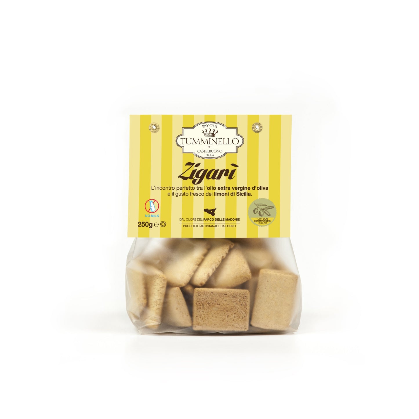 Zigarì, Biscotti siciliani al Limone, 250 gr Dolci tipici siciliani Tumminello 