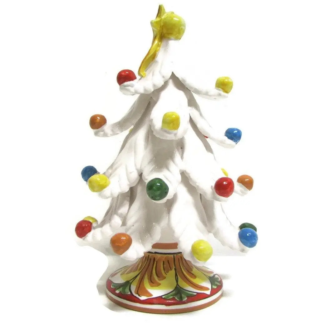 Albero di Natale Ceramica di Caltagirone, bianco Ceramica Food in Sicily 