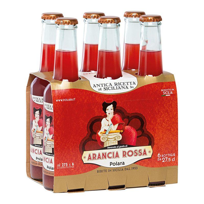 Aranciata Rossa Polara, Confezione da 6 x 27,5 cl Bibite Polara 