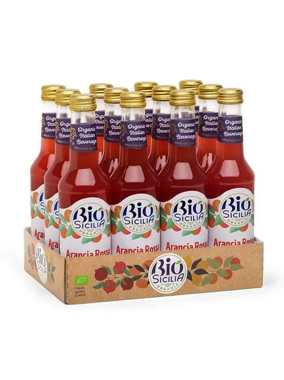 Aranciata Rossa Polara Bio, Confezione da 12 Bottiglie x 27,5 cl Bibite Polara 