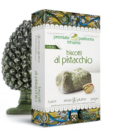 Biscotti al Pistacchio Senza Glutine , confezione da 36 pezzi / 1,1 Kg (36x30g) Dolci tipici siciliani Fuday 