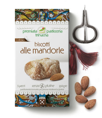 Biscotti alle Mandorle Senza Glutine, confezione da 36 pezzi, 1,1 Kg (36x30g) Dolci tipici siciliani Fuday 