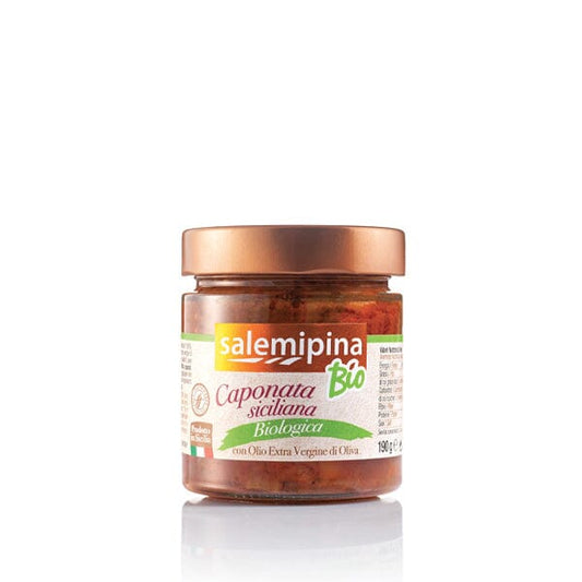 Caponata Siciliana da agricoltura biologica, 190 grammi Pesto Salemipina 