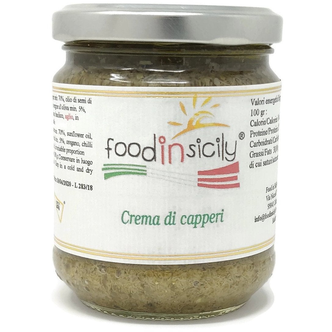 Crema di capperi, 190 grammi Condimenti Food in Sicily 