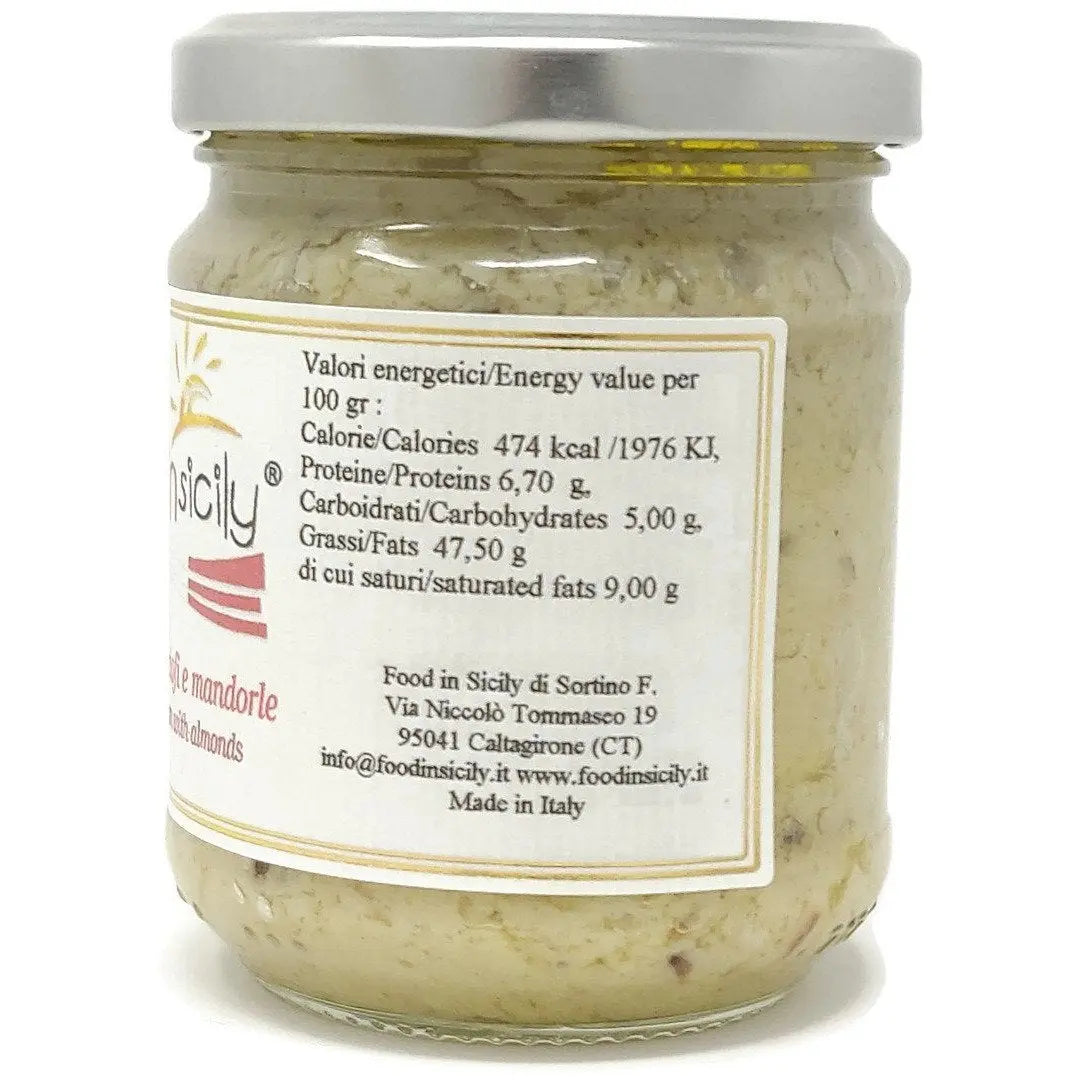 Crema di Carciofi e mandorle, vasetto 190 grammi Food in Sicily 