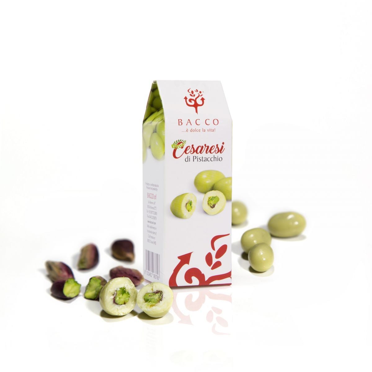 Dragees di cioccolato al pistacchio, 70 gr Dolci tipici siciliani Bacco 