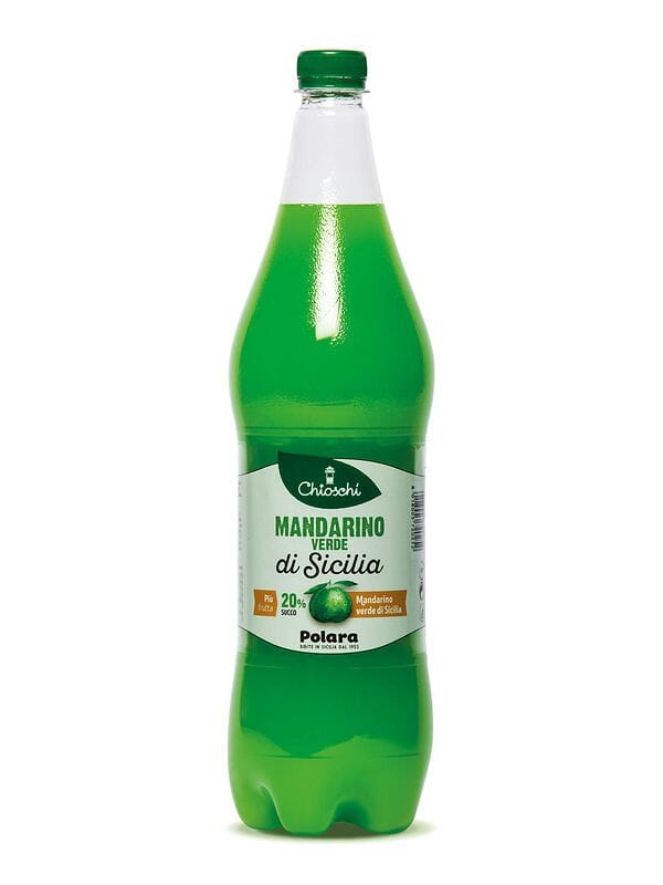 Mandarino verde , confezione da 6 Bottiglie da 1,25 Lt Bibite Polara 