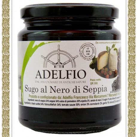 Sugo al Nero di Seppie, 300 gr Sugo Adelfio - Marzamemi 