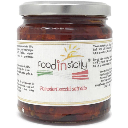 Pomodori secchi sott'olio, 280 grammi Contorni Food in Sicily 