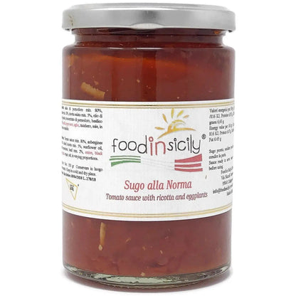 Sugo alla norma con ricotta salata e melanzane , 350 gr Sugo Food in Sicily 