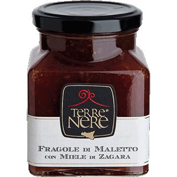 Confettura di Fragole di Maletto con Miele di Zagara, 240 gr Confetture e Creme spalmabili Terre Nere 